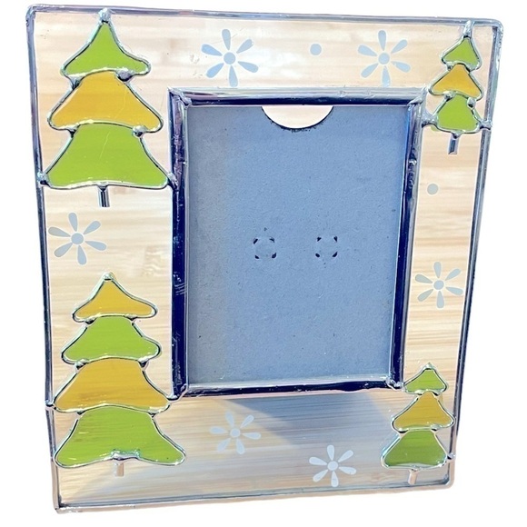 Set Of 2 Stained Glass Look, Picture Frames, Excellent Condition,Christmas Motif - Picture 3 of 7